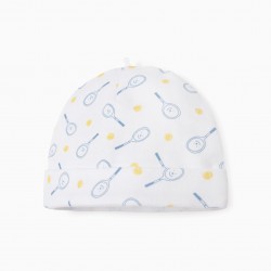   SET OF 4 PIECES FOR BABY BOY 'TENNIS', WHITE/YELLOW