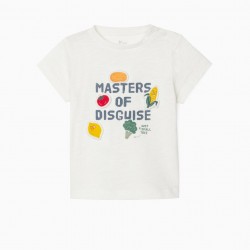 'MASTERS OF DISGUISE' BABY BOY T-SHIRT, WHITE
