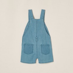 DUNGAREES + HAT FOR BABY BOY, BLUE