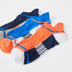 3 PAIRS OF SPORTS SOCKS FOR BOYS, MULTICOLOR