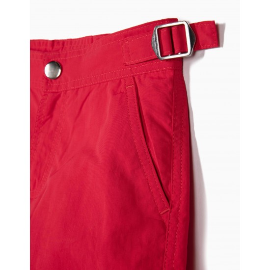 BOARDSHORTS FOR BOYS, RED