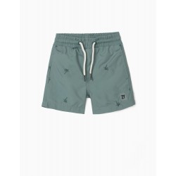 BABY BOY SHORTS WITH EMBROIDERY, GREEN