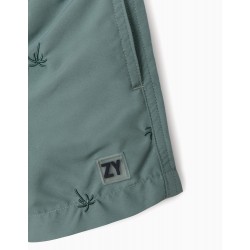 BABY BOY SHORTS WITH EMBROIDERY, GREEN