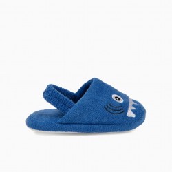 BABY BOY 'SHARK' SLIPPERS, BLUE