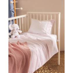 BED SHEET AND PILLOWCASE 120 X 60 CM ESSENTIAL PINK ZY BABY