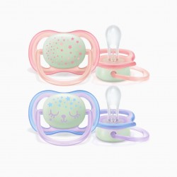 PHILIPS / AVENT ULTRA AIR 0-6M SILICONE PACIFIER 2 PCS. 