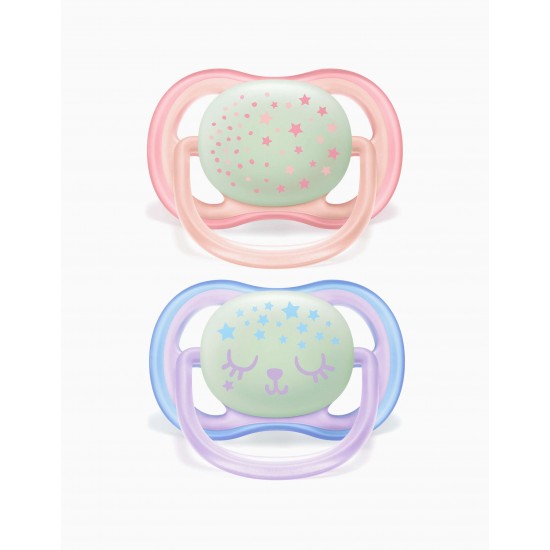 PHILIPS / AVENT ULTRA AIR 0-6M SILICONE PACIFIER 2 PCS. 