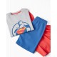 'SUPERMAN' BOY'S PAJAMAS WITH CAPE, GREY/BLUE/RED