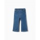 BABY GIRL COTTON JEGGINGS, BLUE