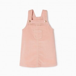 BREAST SKIRT IN COTTON BOMBAZINE FOR BABY GIRL, PINK