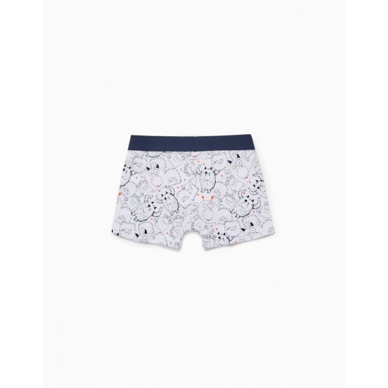 PACK 4 COTTON BOXERS FOR BOY 'MONSTERS', MULTICOLOR
