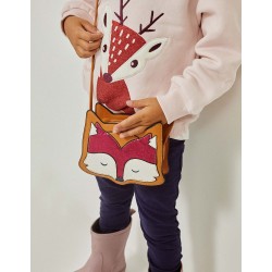BAG TO TOW FOR GIRL 'FOX', CAMEL/PINK