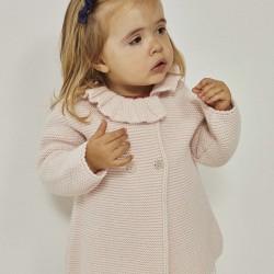 THICK KNIT JACKET FOR BABY GIRL, PINK