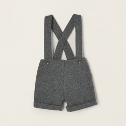 SHORTS WITH STRAPS FOR NEWBORN 'B&S', GREY