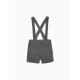 INTERLOCK SHORTS WITH REMOVABLE BABY STRAPS 'B&S', GREY
