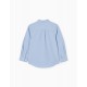 LONG SLEEVE SHIRT IN COTTON FOR BOY, BLUE