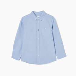 LONG SLEEVE SHIRT IN COTTON FOR BOY, BLUE