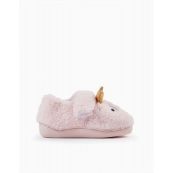 TEDDY SLIPPERS FOR 'MONSTER QUEEN' GIRL, ROSE/LILAC