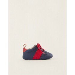 COMBINED SHOES FOR NEWBORN, DARK BLUE/RED