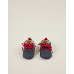 COMBINED SHOES FOR NEWBORN, DARK BLUE/RED