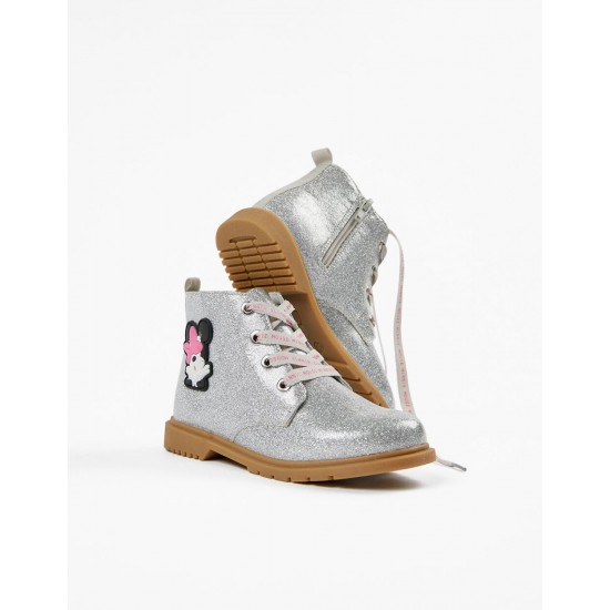 BIKER BOOTS FOR GIRL 'MINNIE, SILVER