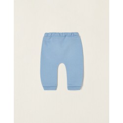 PACK 2 CARDED PANTS IN COTTON FOR NEWBORN, BLUE