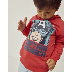 COTTON SWEAT FOR BOY 'CAPTAIN AMERICA', RED