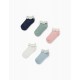 5 PAIRS OF SOCKS WITH LACE AND LUREX FOR GIRL, MULTICOLOR