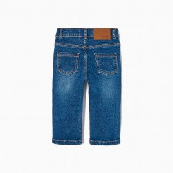 JEANS IN COTTON FOR BABY BOY, BLUE