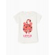 COTTON T-SHIRT FOR BABY GIRL 'LAYLA', WHITE