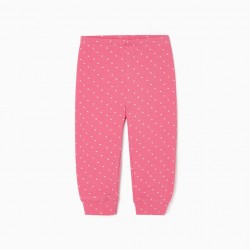 COTTON PANTS CARDED WITH BABY BALLS GIRL, PINK