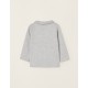 CARDED COTTON JACKET FOR NEWBORN, GREY