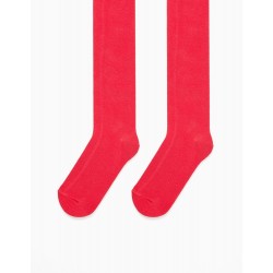 ANTI-BORBOTO KNIT TIGHTS FOR GIRL, RED