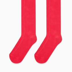 ANTI-BORBOTO KNIT TIGHTS FOR GIRL, RED