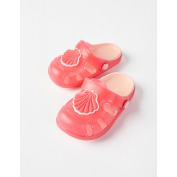 CLOGS SANDALS FOR BABY GIRL 'SHELL ZY DELICIOUS', CORAL