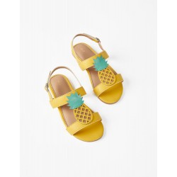 SANDALS FOR GIRL 'PINEAPPLE', YELLOW