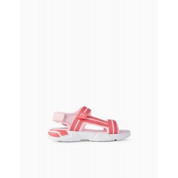 NEOPRENE SANDALS FOR GIRL, PINK/CORAL