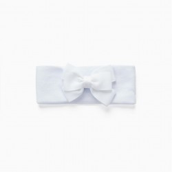 WIDE HEADBAND FOR BABY AND GIRL, WHITE
