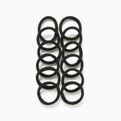 12 HAIR TIES FOR BABY AND GIRL, BLACK
