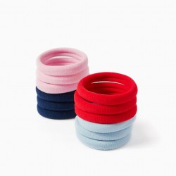 12 HAIR TIES FOR BABY AND GIRL, MULTICOLORED