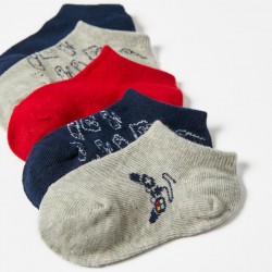 5 PAIRS OF BABY BOY'S 'GAMING' SOCKS, MULTICOLORED
