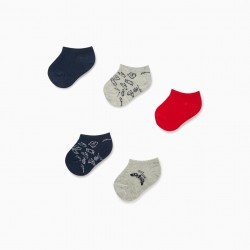5 PAIRS OF BABY BOY'S 'GAMING' SOCKS, MULTICOLORED