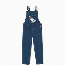 'MINNIE' GIRL'S JEANS DUNGAREES, BLUE