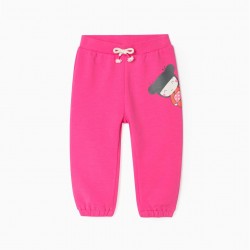 BABY GIRL'S 'HELLO' TRACKSUIT BOTTOMS, PINK
