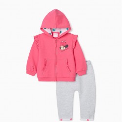 TRACKSUIT FOR BABY GIRLS 'MINNIE', PINK/GREY