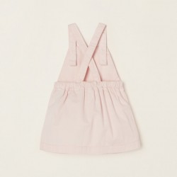 CHEST SKIRT WITH RUFFLES FOR NEWBORN, PINK