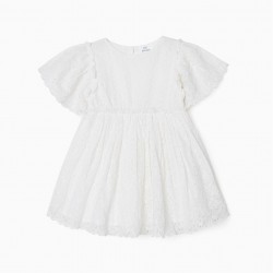 BABY GIRL'S LACE DRESS, WHITE