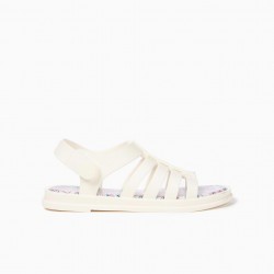 'ZY DELICIOUS' GIRLS SANDALS, WHITE
