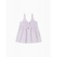 VICHY TANK TOP FOR GIRL, WHITE/LILAC