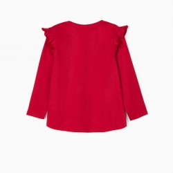 'MINNIE' YOU & ME GIRL'S LONG SLEEVE T-SHIRT, RED